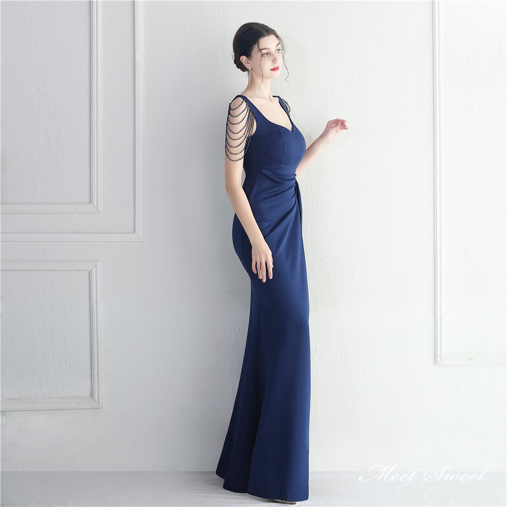 カラードレス マーメイドドレス パーティードレス ビーズ スリット イブニングドレス ファスナー 結婚式 巻きドレス ウェディングドレス 発表会 二次会 大人 