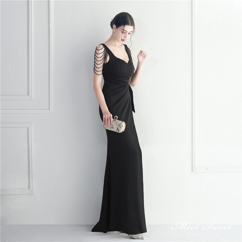 カラードレス マーメイドドレス パーティードレス ビーズ スリット イブニングドレス ファスナー 結婚式 巻きドレス ウェディングドレス 発表会 二次会 大人 