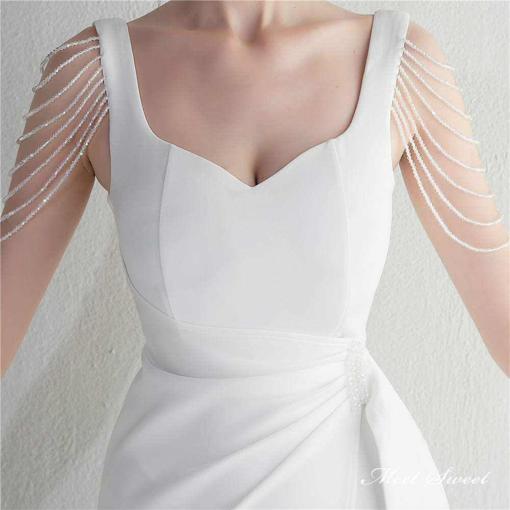 カラードレス マーメイドドレス パーティードレス ビーズ スリット イブニングドレス ファスナー 結婚式 巻きドレス ウェディングドレス 発表会 二次会 大人 