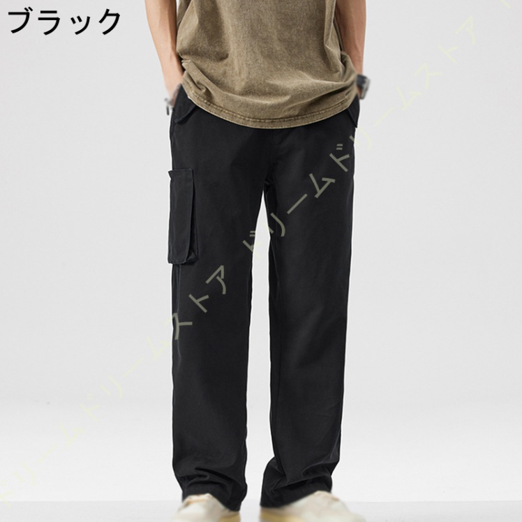 カーゴパンツ メンズ ゆったり ポケット カーゴパンツ ミリタリーパンツ ズボン ヒップホップ パンツ かっこいい 衣装 カーゴ 黒 ストリート系 ダンス 