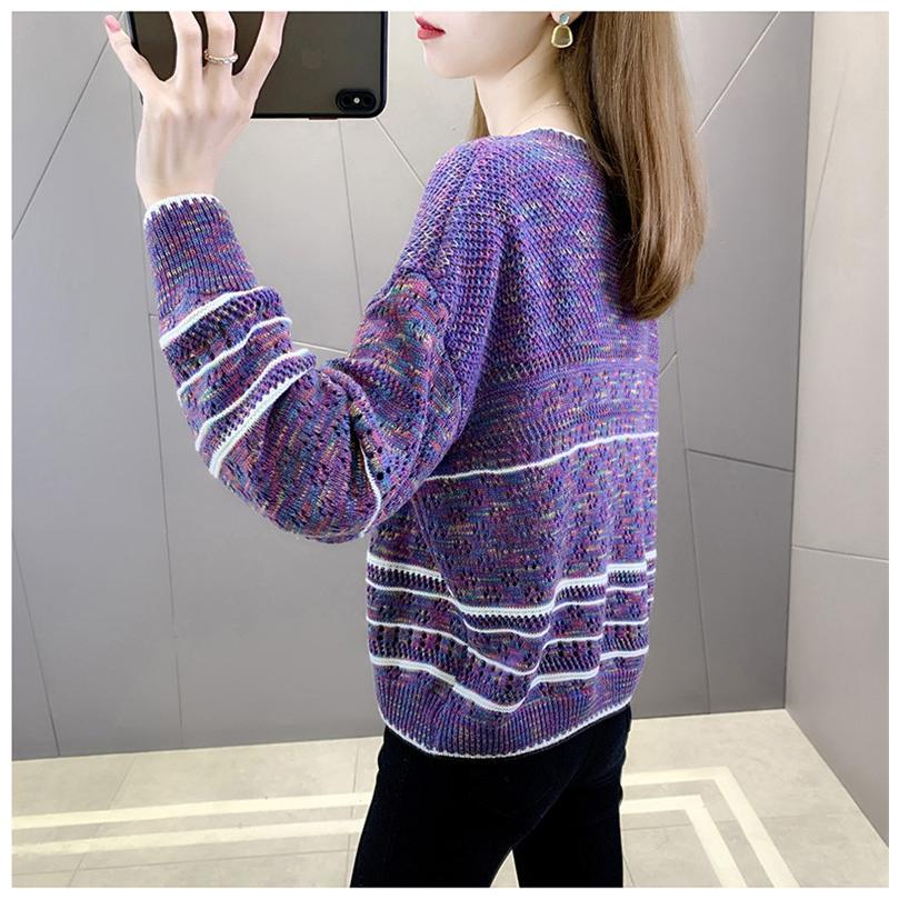 レディース ニット トップス 透し編み ニットソー ファッション 長袖 女の子 フェミニン 大人 Vネック 秋 夏新作 プルオーバー 