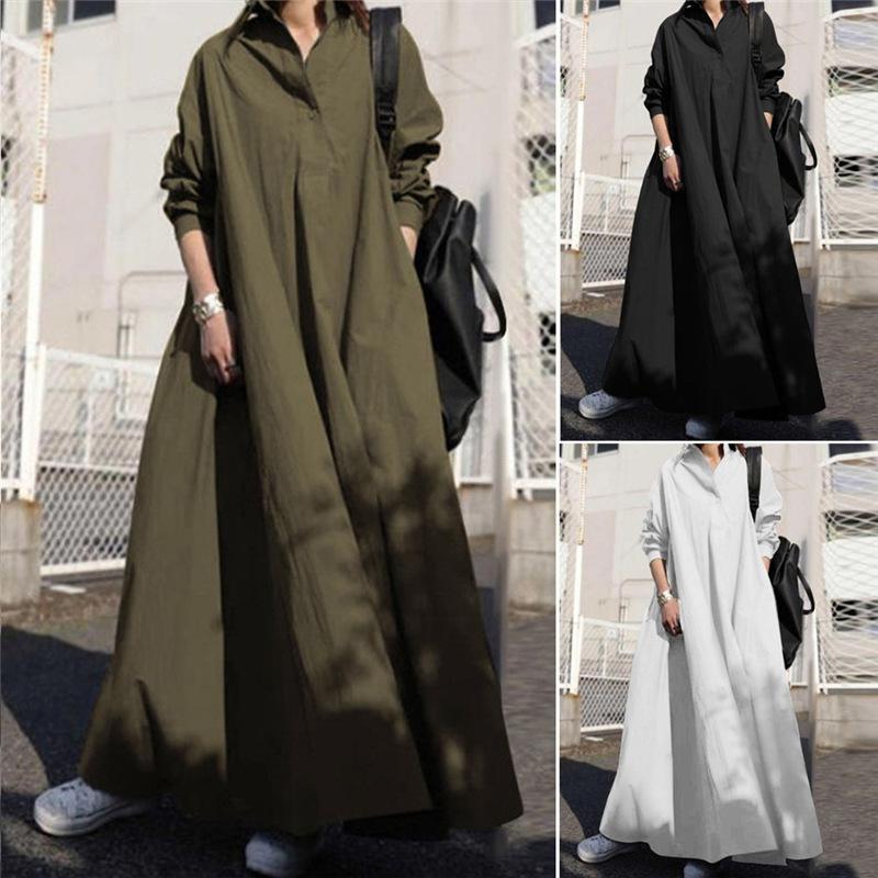 ワンピース レディース 長袖 シャツワンピース ロングシャツワンピ 40代 50代 大きいサイズ カジュアル ファッション マキシワンピ 体型カバー 