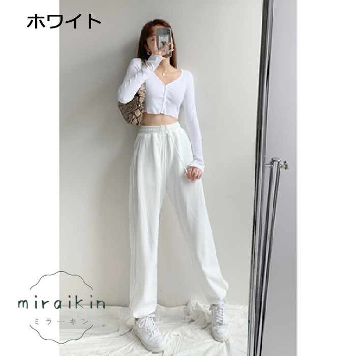 スウェットパンツ 韓国 レディース 新作 ドローストリング ジョガーパンツ ゆったり ファッション オルチャン ランニングウェア スウェット ウエストゴム パンツ