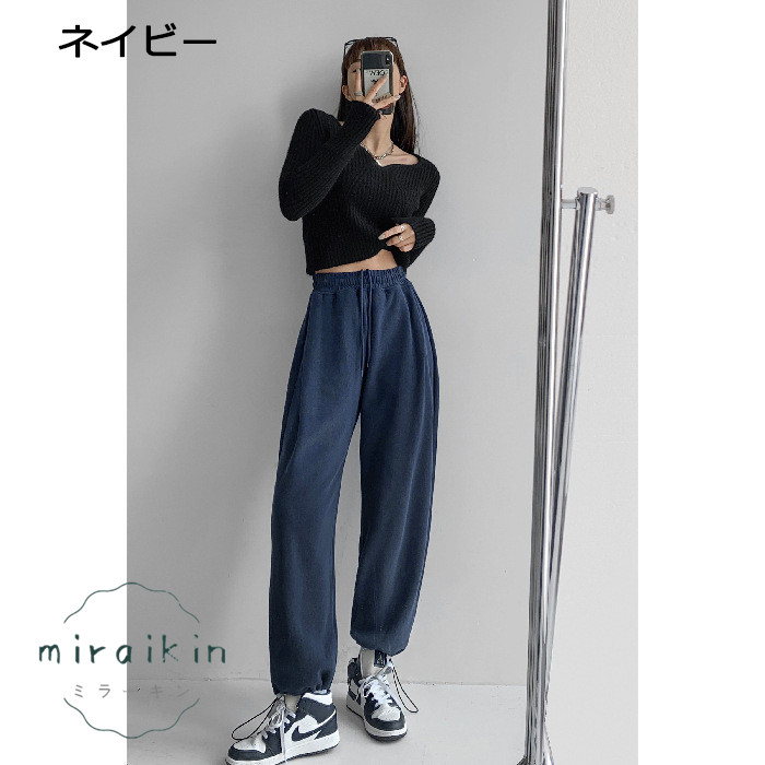 スウェットパンツ 韓国 レディース 新作 ドローストリング ジョガーパンツ ゆったり ファッション オルチャン ランニングウェア スウェット ウエストゴム パンツ