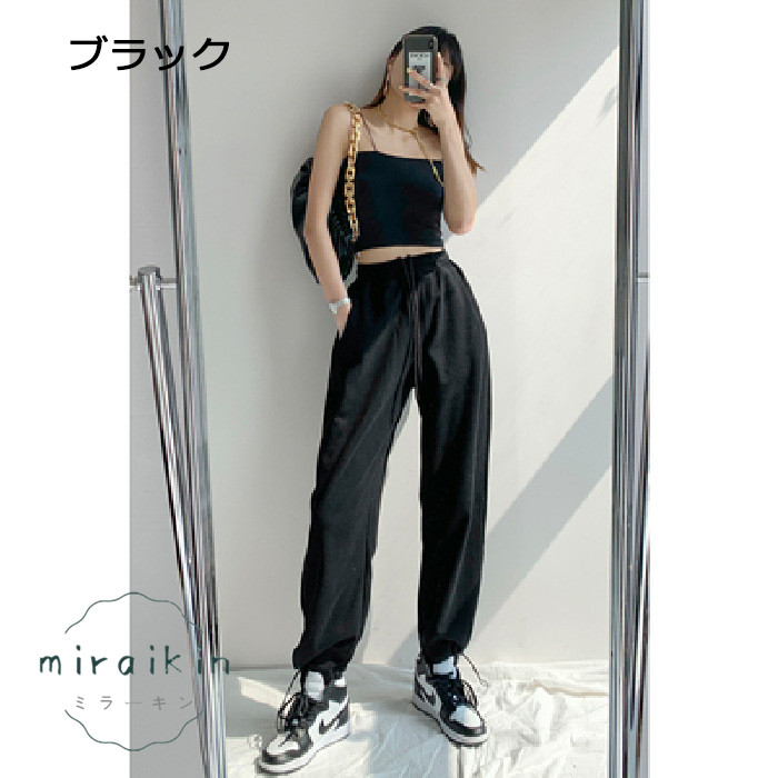 スウェットパンツ 韓国 レディース 新作 ドローストリング ジョガーパンツ ゆったり ファッション オルチャン ランニングウェア スウェット ウエストゴム パンツ