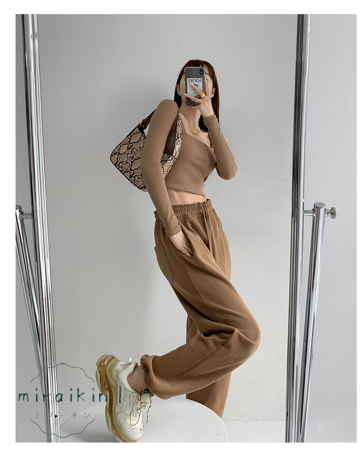 スウェットパンツ 韓国 レディース 新作 ドローストリング ジョガーパンツ ゆったり ファッション オルチャン ランニングウェア スウェット ウエストゴム パンツ