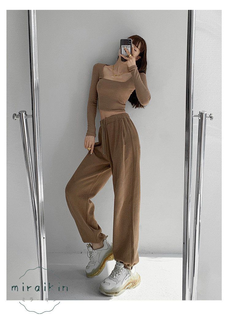 スウェットパンツ 韓国 レディース 新作 ドローストリング ジョガーパンツ ゆったり ファッション オルチャン ランニングウェア スウェット ウエストゴム パンツ