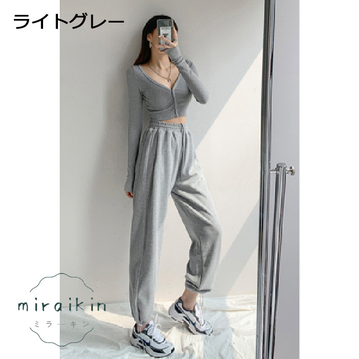 スウェットパンツ 韓国 レディース 新作 ドローストリング ジョガーパンツ ゆったり ファッション オルチャン ランニングウェア スウェット ウエストゴム パンツ