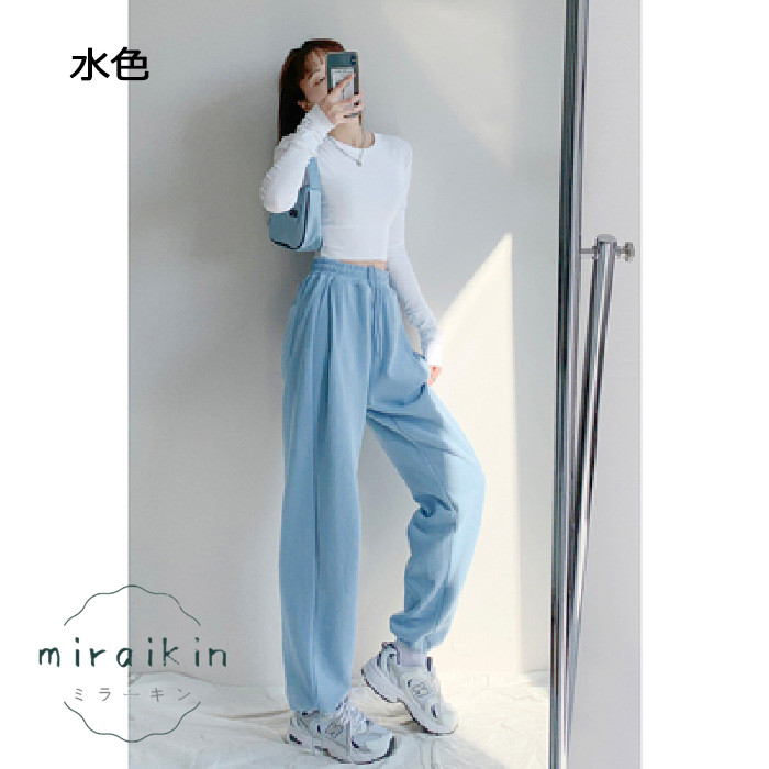 スウェットパンツ 韓国 レディース 新作 ドローストリング ジョガーパンツ ゆったり ファッション オルチャン ランニングウェア スウェット ウエストゴム パンツ