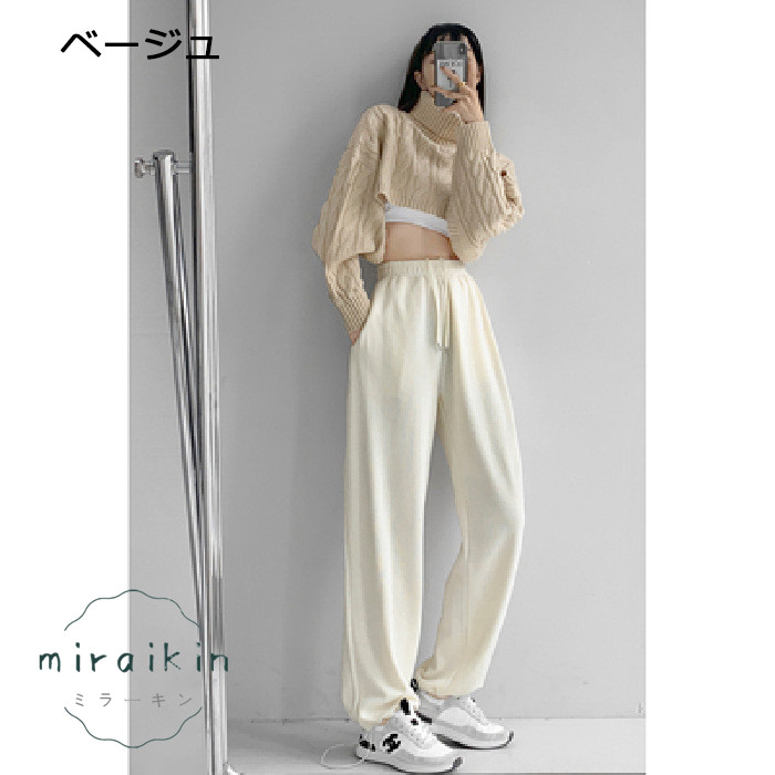 スウェットパンツ 韓国 レディース 新作 ドローストリング ジョガーパンツ ゆったり ファッション オルチャン ランニングウェア スウェット ウエストゴム パンツ