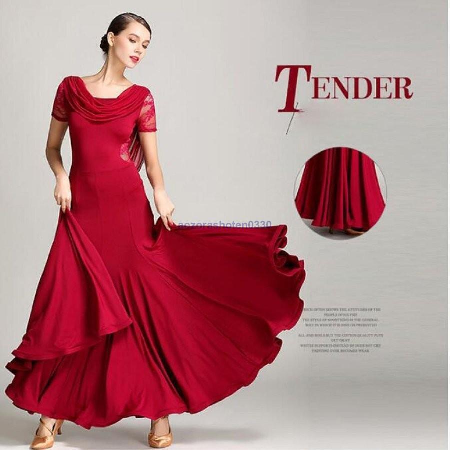 社交ダンス ドレス ワンピース 大きい裾 モダン ラテン ラテンドレス タンゴ ドレス 衣装 ダンス衣装 衣装 社交ダンス ダンス 全4色 ワンピース 練習着 