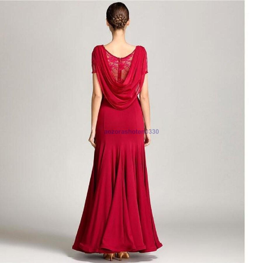 社交ダンス ドレス ワンピース 大きい裾 モダン ラテン ラテンドレス タンゴ ドレス 衣装 ダンス衣装 衣装 社交ダンス ダンス 全4色 ワンピース 練習着 