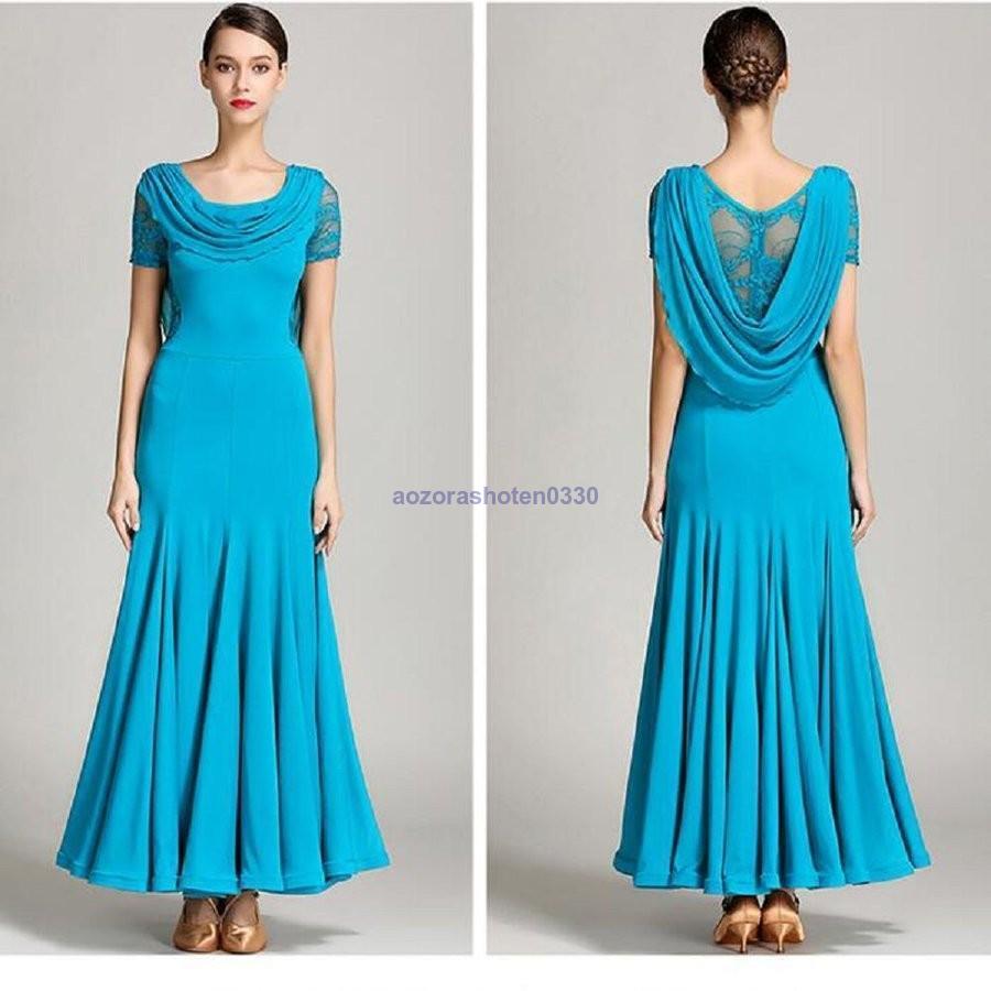 社交ダンス ドレス ワンピース 大きい裾 モダン ラテン ラテンドレス タンゴ ドレス 衣装 ダンス衣装 衣装 社交ダンス ダンス 全4色 ワンピース 練習着 