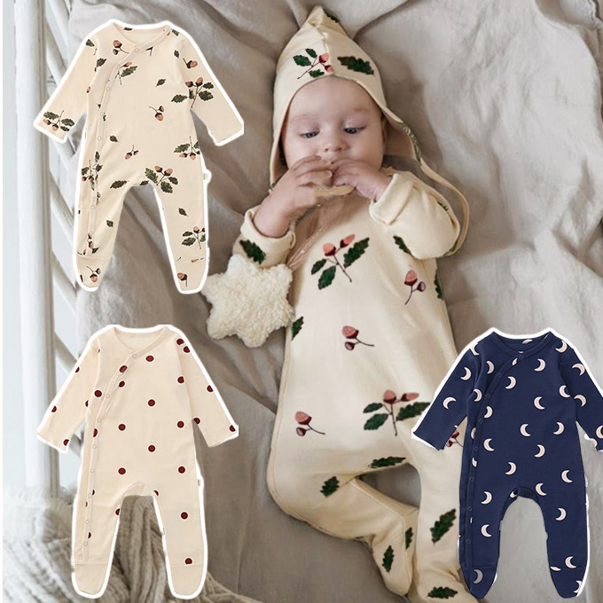 ロンパース ベビー 冬 女の子 男の子 長袖 子供服 ギフト プレゼント ベビー服 出産祝い 冬 秋 カバーオール 足つきロンパース おしゃれ 誕生日 子ども服 足つき