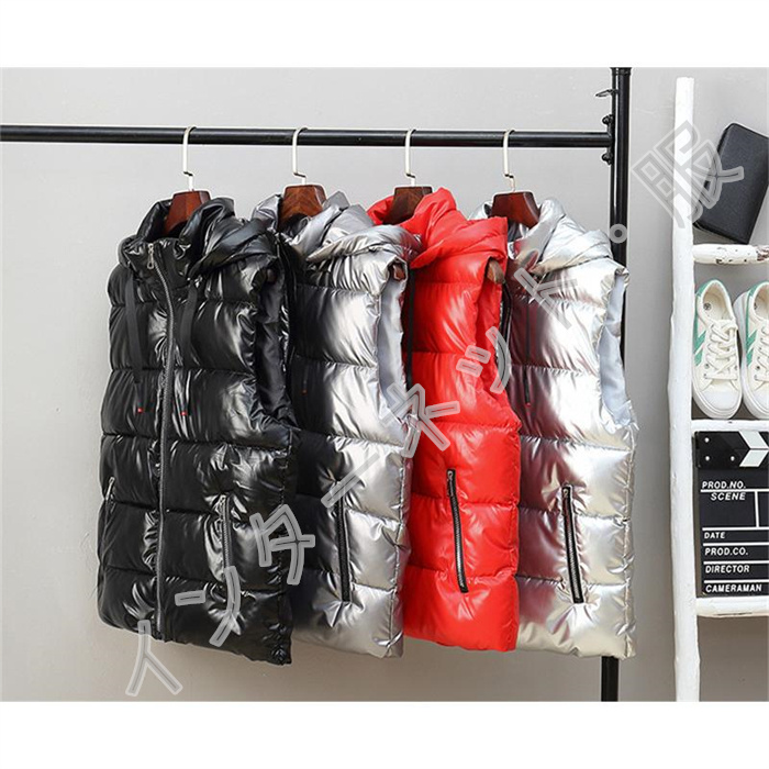 中綿ベスト メンズ ベスト アウター スタンドフード付き 取り外せ 防寒 送料無料 韓国風 撥水 着痩せ 暖か 秋冬 光沢感 おしゃれ ゆったり 軽量 