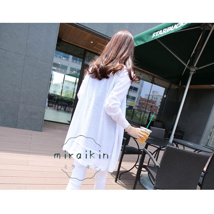 カーディガン レディース ロングカーディガン 春 夏 春夏 きれいめ ニット 黒 冷房対策 大人 コットン ブルー シンプル Vネック ホワイト 長袖 白 