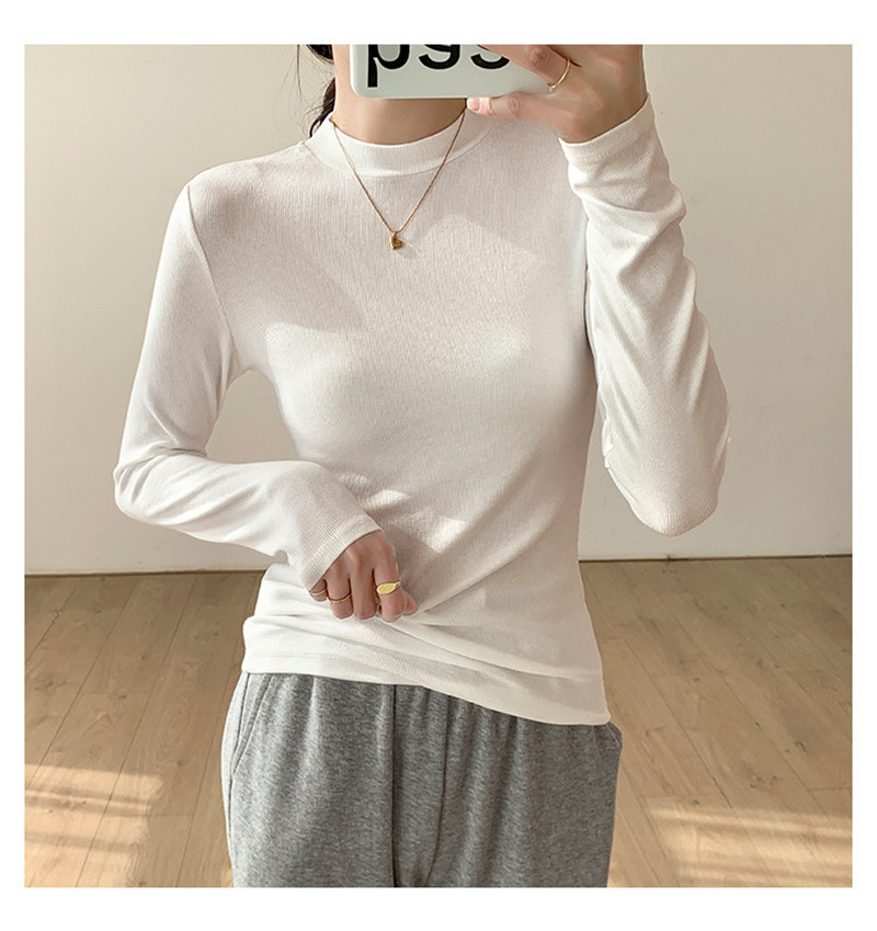 Tシャツ レディース カットソー 長袖 無地 トップス インナー ストレッチ プルオーバー カジュアル おしゃれ ブラウス ルームウェア シンプル 