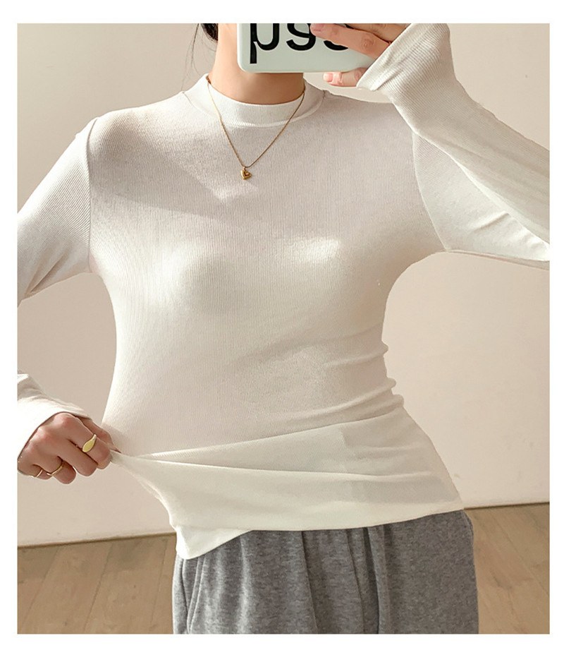 Tシャツ レディース カットソー 長袖 無地 トップス インナー ストレッチ プルオーバー カジュアル おしゃれ ブラウス ルームウェア シンプル 