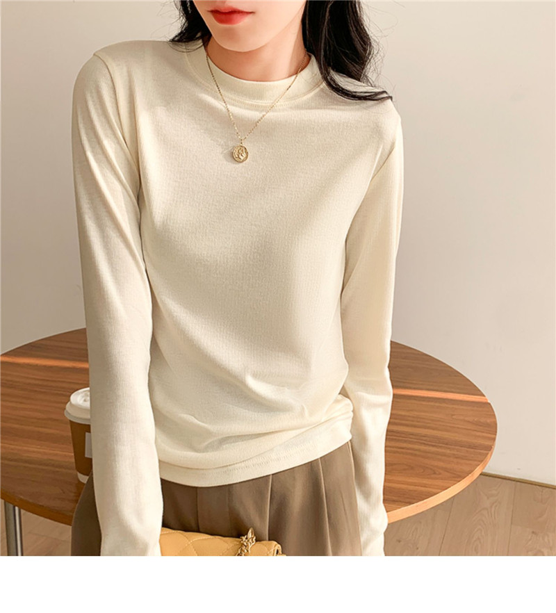 Tシャツ レディース カットソー 長袖 無地 トップス インナー ストレッチ プルオーバー カジュアル おしゃれ ブラウス ルームウェア シンプル 