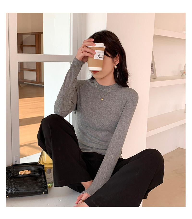 Tシャツ レディース カットソー 長袖 無地 トップス インナー ストレッチ プルオーバー カジュアル おしゃれ ブラウス ルームウェア シンプル 