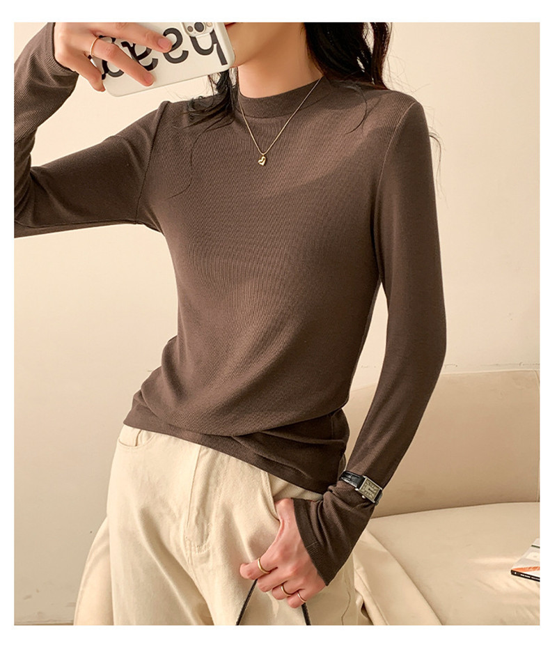 Tシャツ レディース カットソー 長袖 無地 トップス インナー ストレッチ プルオーバー カジュアル おしゃれ ブラウス ルームウェア シンプル 