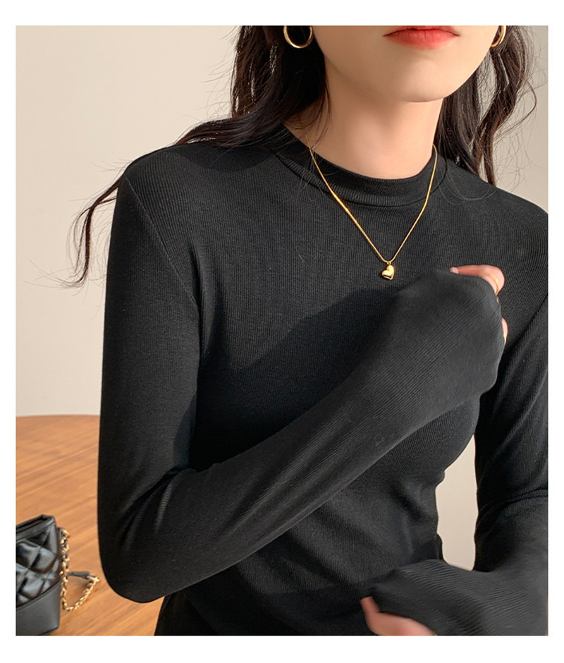 Tシャツ レディース カットソー 長袖 無地 トップス インナー ストレッチ プルオーバー カジュアル おしゃれ ブラウス ルームウェア シンプル 