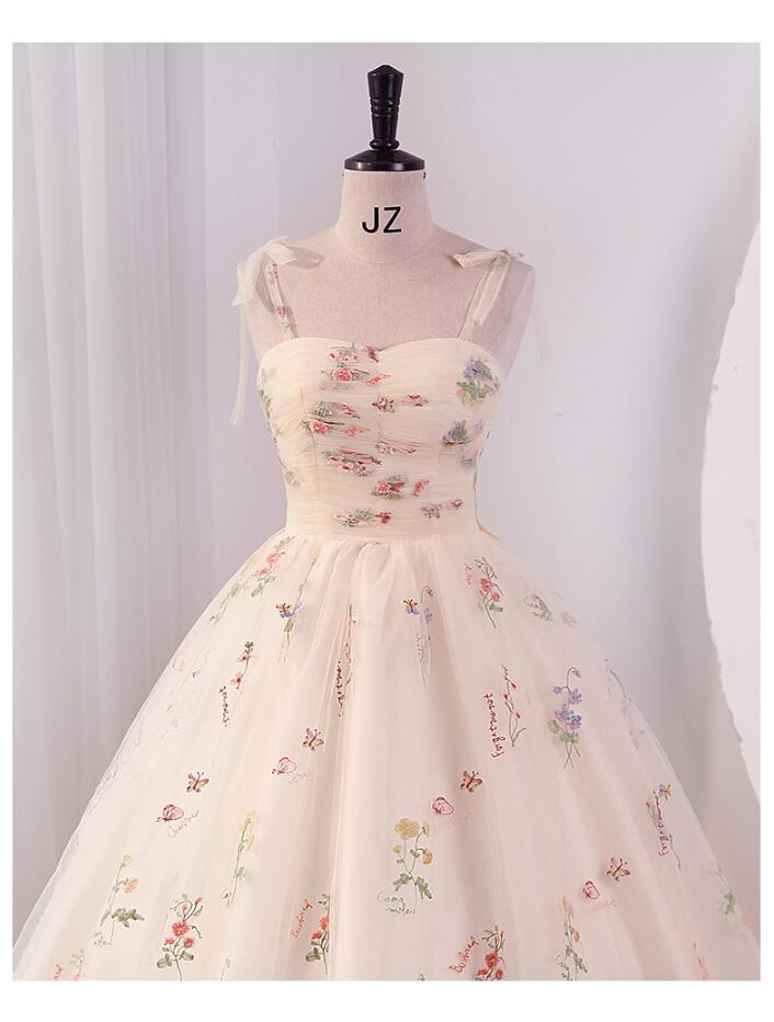 演奏会ドレス ノースリーブ プリント花柄 発表会ドレス イブニングドレス 花柄 編み上げ パーティードレス カクテルドレス レース コンサート 結婚式ドレス 