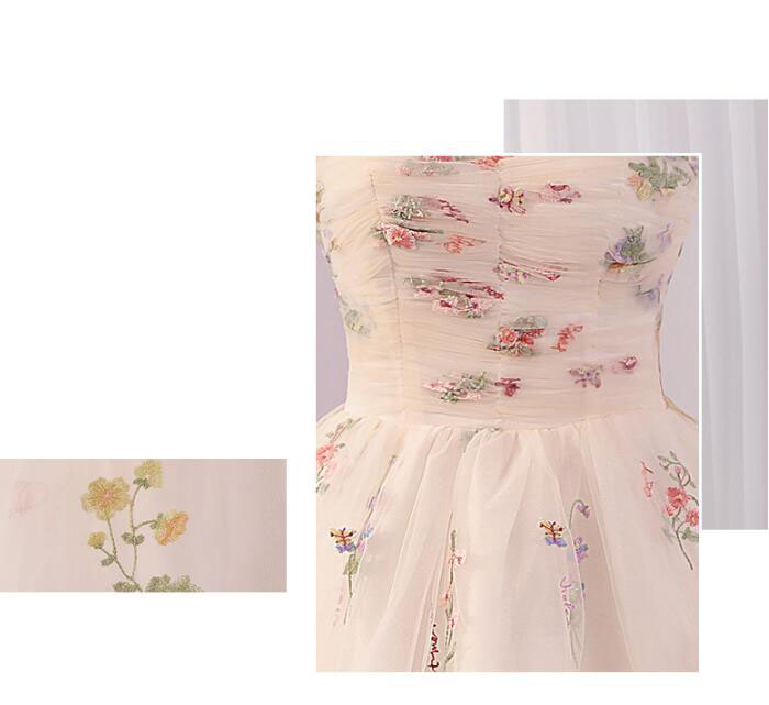 演奏会ドレス ノースリーブ プリント花柄 発表会ドレス イブニングドレス 花柄 編み上げ パーティードレス カクテルドレス レース コンサート 結婚式ドレス 