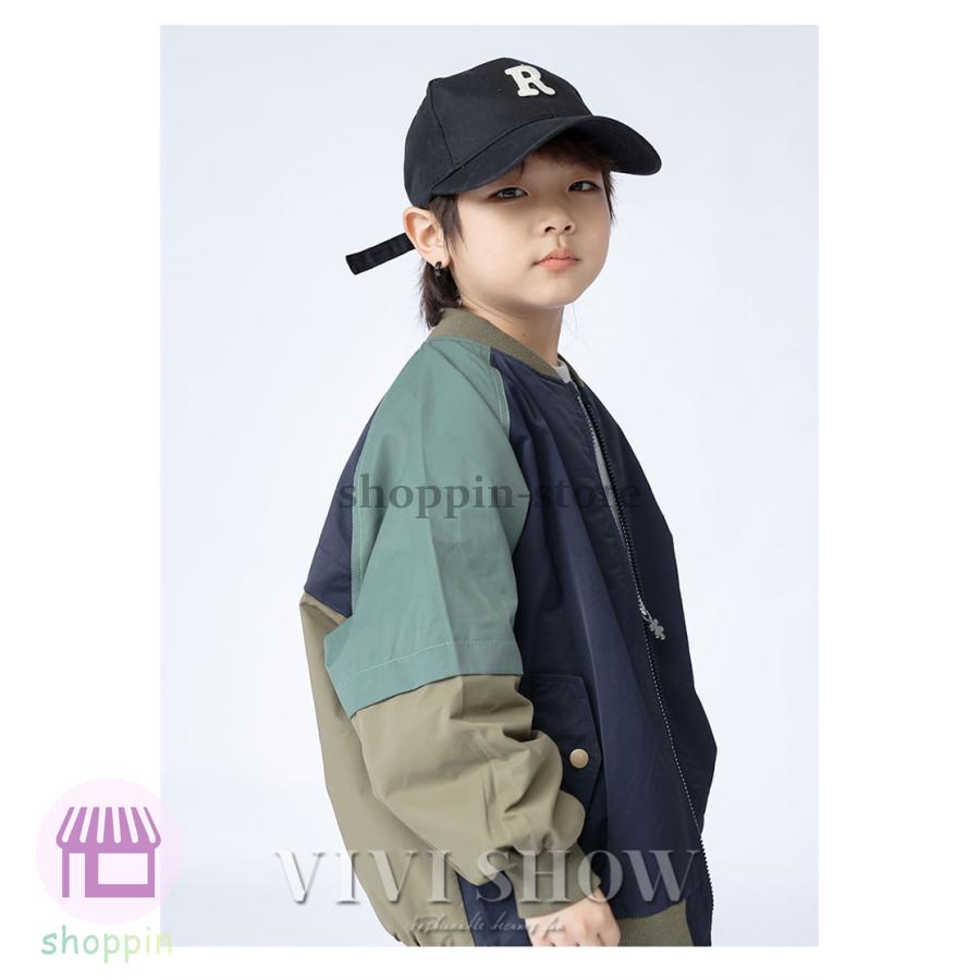 キッズ アウター 長袖 トップス ジャンパー シンプル カジュアル きりかえ 動きやすい ゆったり 着やすい おしゃれ あわせやすい 