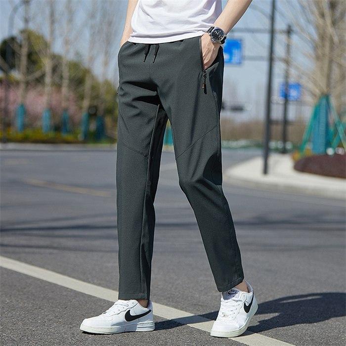 テーパードパンツ メンズ ロングパンツ 無地 ボメンズ カジュアル シンプル 軽量 通学 パンツ きれいめ 通勤 