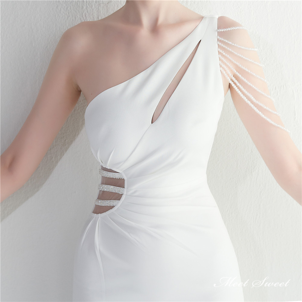 カラードレス ロングドレス マーメイドドレス パーティードレス ウェディングドレス 結婚式 披露宴 袖なし 発表会 ノースリーブ 演奏会 サテン ビーズ 二次会 