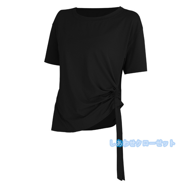 ヨガウェア レディース トップス 半袖 Tシャツ ホットヨガ スポーツウェア ランニングウェア かわいい おしゃれ フィットネス 速乾 吸汗 