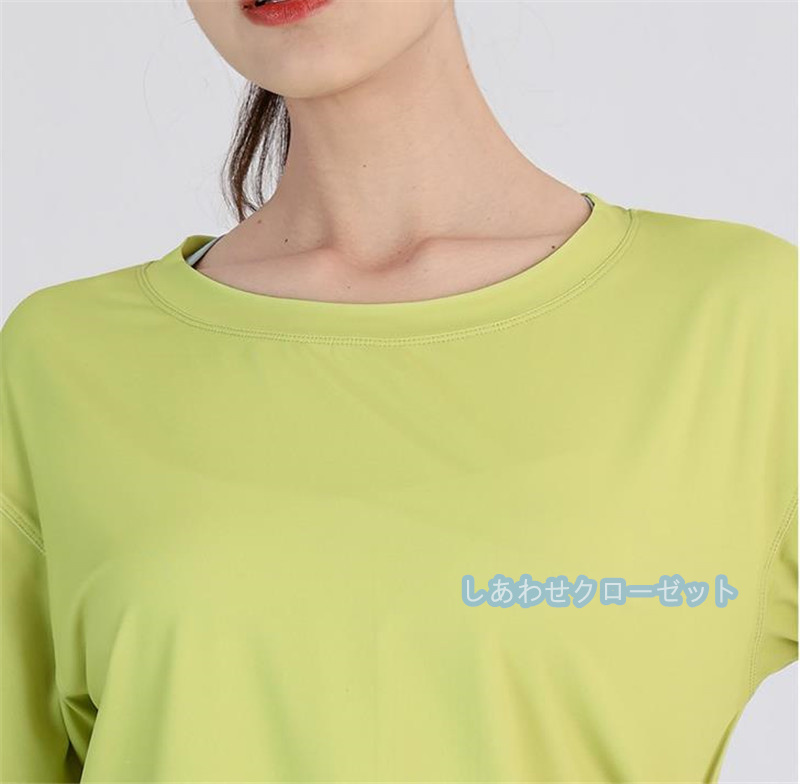 ヨガウェア レディース トップス 半袖 Tシャツ ホットヨガ スポーツウェア ランニングウェア かわいい おしゃれ フィットネス 速乾 吸汗 