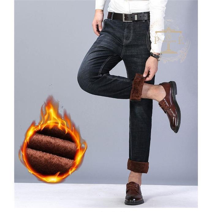 デニムパンツ 裏起毛パンツ メンズ スリムパンツ やや伸縮 暖ズボン 秋冬 暖かい 防風 おしゃれ 防寒 裏起毛 厚手 冬ズボン 暖パン 