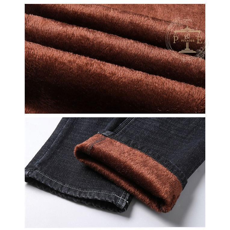 デニムパンツ 裏起毛パンツ メンズ スリムパンツ やや伸縮 暖ズボン 秋冬 暖かい 防風 おしゃれ 防寒 裏起毛 厚手 冬ズボン 暖パン 