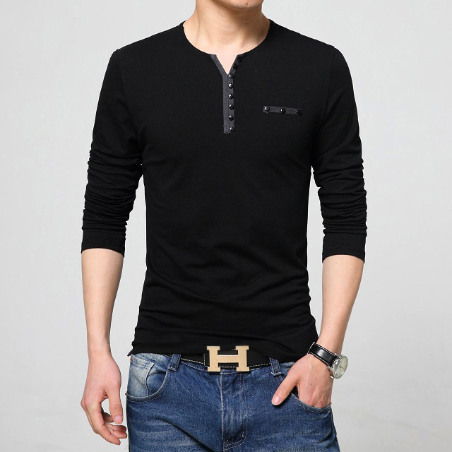 Tシャツ メンズ 秋 長袖 無地 Vネック 春 大きいサイズ トップス カジュアル ストレッチ シンプル 綿Tシャツ 