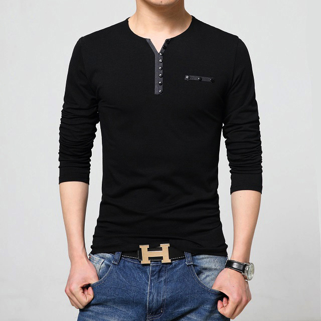 Tシャツ メンズ 秋 長袖 無地 Vネック 春 大きいサイズ トップス カジュアル ストレッチ シンプル 綿Tシャツ 