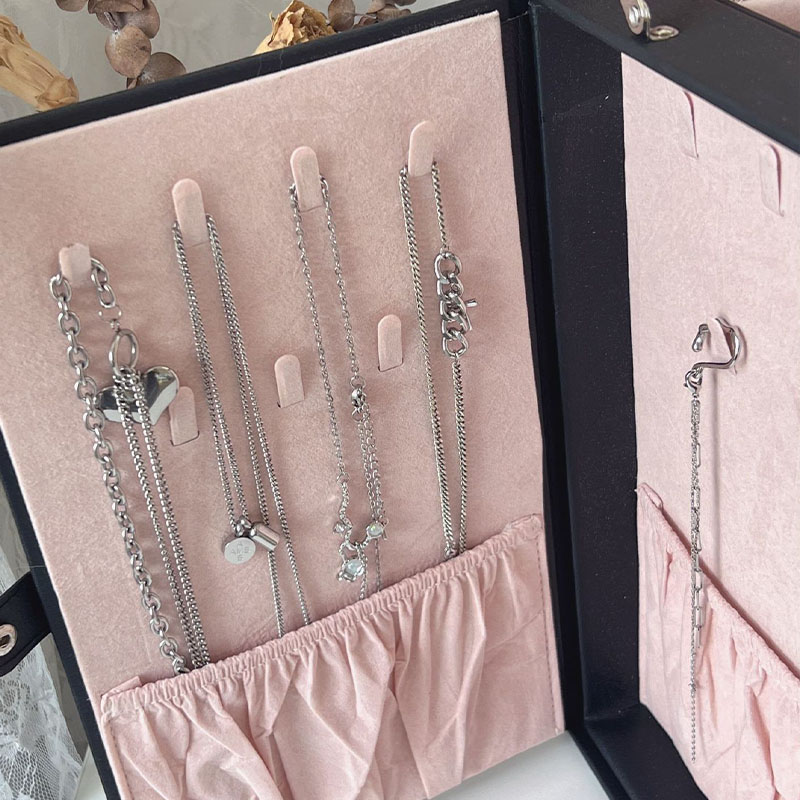 ジュエリーボックス クリスタル 収納家具 小物入れ 木製 大容量 白 ネックレス アクセサリー収納 可愛い 姫系 5段 指輪 アクセサリーケース ピンク 宝石箱 