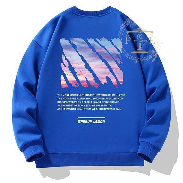 トレーナー メンズ プリントトレーナー 可愛い ふわふわ トレーナー 厚手 韓国風 男性 暖かい 秋冬 新作 お揃い クルーネック 