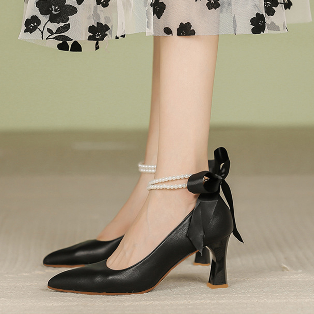 パンプス ハイヒール アンクルストラップ  