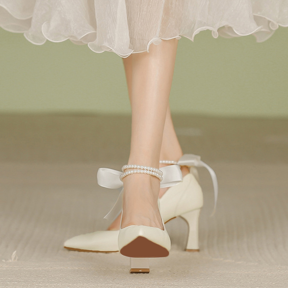 パンプス ハイヒール アンクルストラップ  