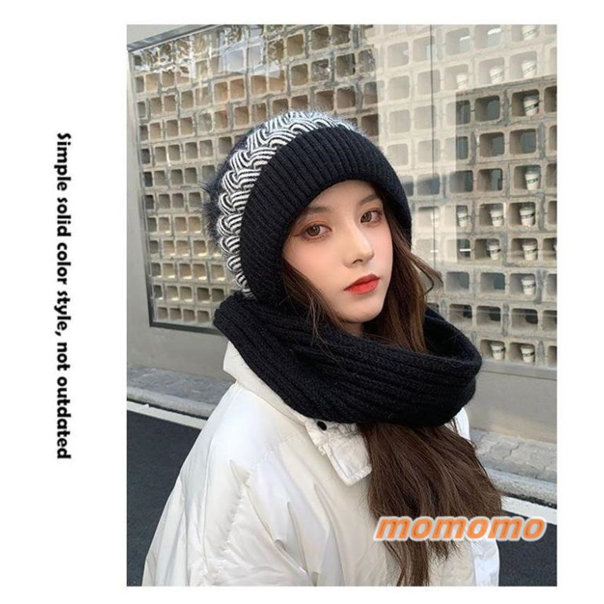 レディースファッション ニット帽 帽子 レディース ニットキャップ マフラー 韓国風 ポンポン 暖か 防風 冬 高級感 スヌード付き 防寒 厚手 アウトドア 