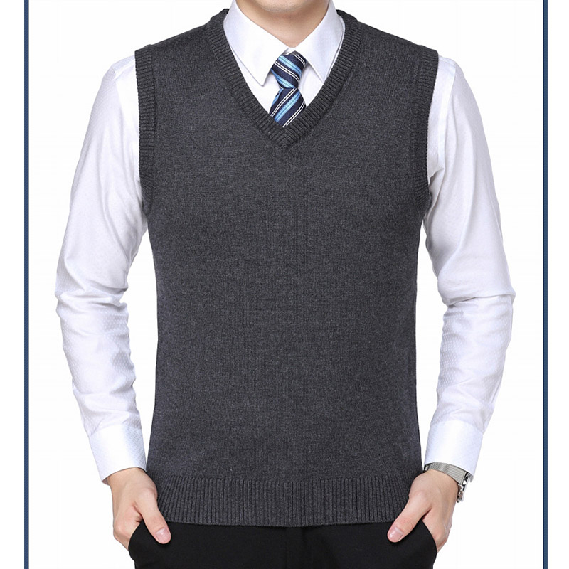 ニットベスト メンズ Vネック 袖なしセーター 無地 ゆったり ビジネスベスト トップス 洗える 紳士服 20代30代40代 カジュアル 男性 春秋冬 プルオーバー ベスト