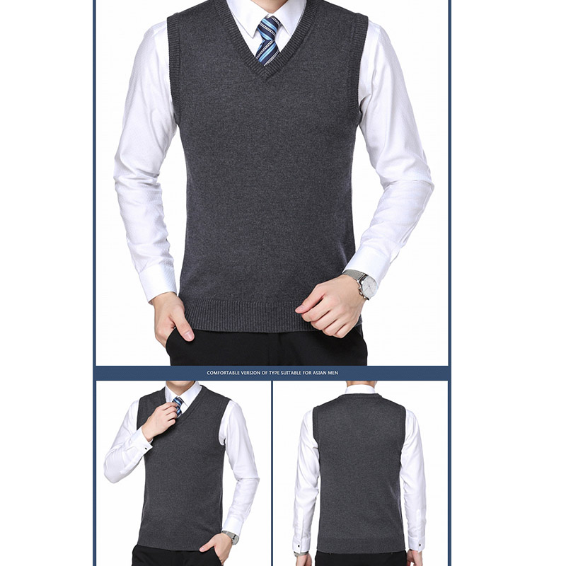 ニットベスト メンズ Vネック 袖なしセーター 無地 ゆったり ビジネスベスト トップス 洗える 紳士服 20代30代40代 カジュアル 男性 春秋冬 プルオーバー ベスト