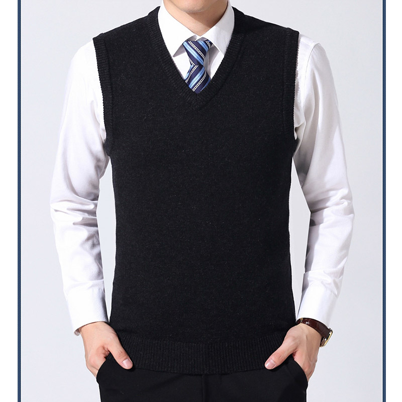 ニットベスト メンズ Vネック 袖なしセーター 無地 ゆったり ビジネスベスト トップス 洗える 紳士服 20代30代40代 カジュアル 男性 春秋冬 プルオーバー ベスト