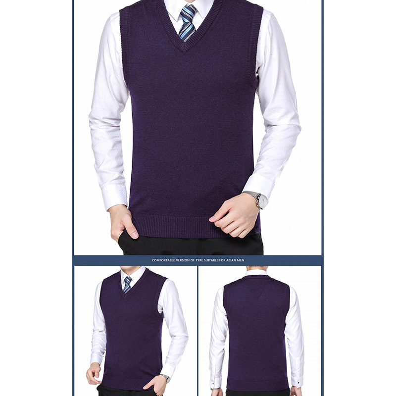 ニットベスト メンズ Vネック 袖なしセーター 無地 ゆったり ビジネスベスト トップス 洗える 紳士服 20代30代40代 カジュアル 男性 春秋冬 プルオーバー ベスト
