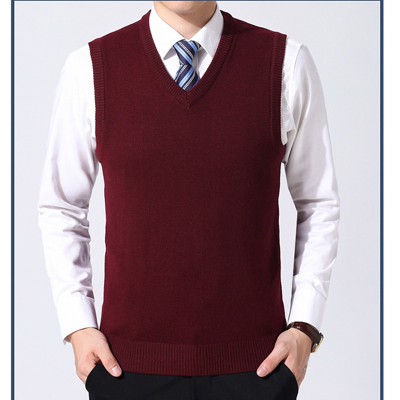 ニットベスト メンズ Vネック 袖なしセーター 無地 ゆったり ビジネスベスト トップス 洗える 紳士服 20代30代40代 カジュアル 男性 春秋冬 プルオーバー ベスト