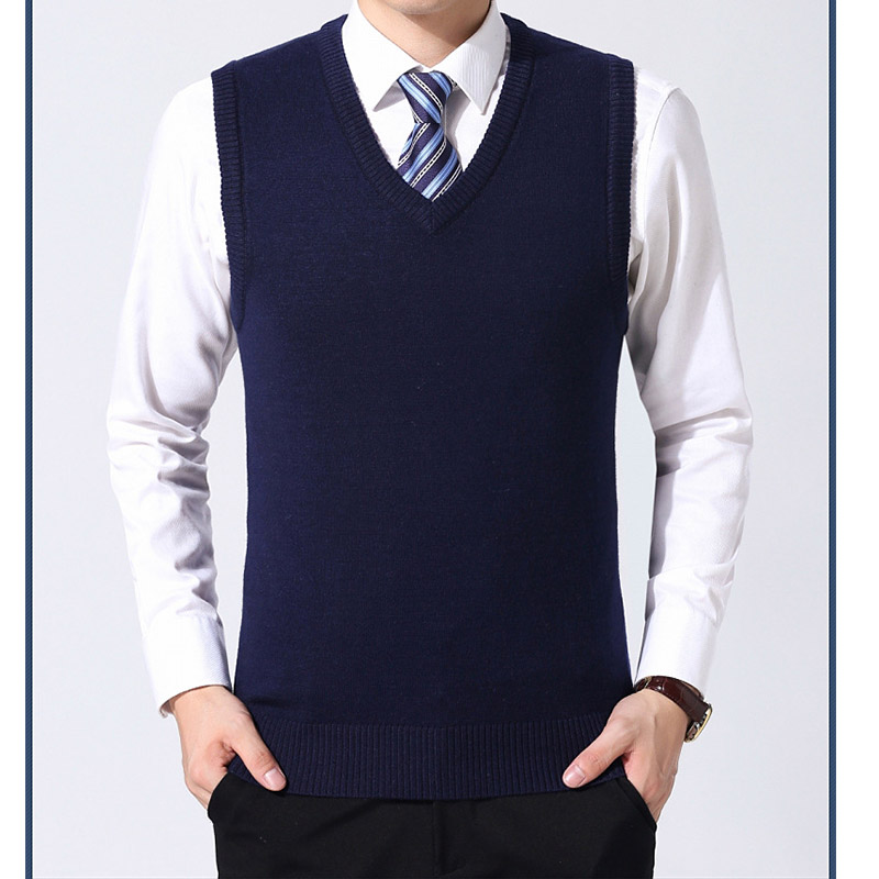 ニットベスト メンズ Vネック 袖なしセーター 無地 ゆったり ビジネスベスト トップス 洗える 紳士服 20代30代40代 カジュアル 男性 春秋冬 プルオーバー ベスト