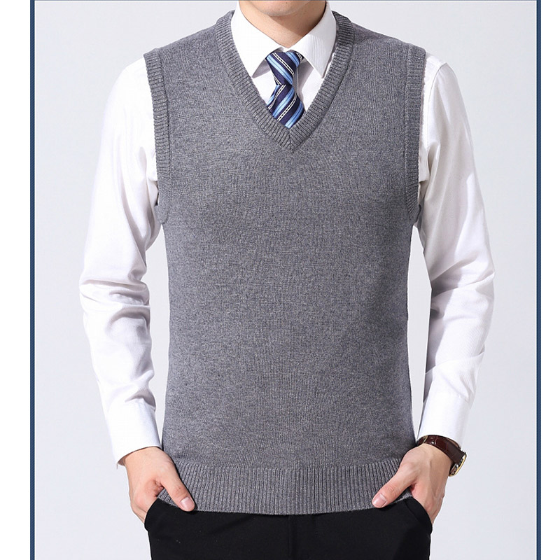 ニットベスト メンズ Vネック 袖なしセーター 無地 ゆったり ビジネスベスト トップス 洗える 紳士服 20代30代40代 カジュアル 男性 春秋冬 プルオーバー ベスト