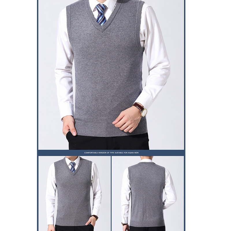 ニットベスト メンズ Vネック 袖なしセーター 無地 ゆったり ビジネスベスト トップス 洗える 紳士服 20代30代40代 カジュアル 男性 春秋冬 プルオーバー ベスト